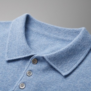 <span class=keywords><strong>Pull</strong></span> en <span class=keywords><strong>cachemire</strong></span> à manches courtes pour <span class=keywords><strong>homme</strong></span>, <span class=keywords><strong>col</strong></span> polo, tricot décontracté, couche de base à demi-manches pour l'automne - Product Image 5