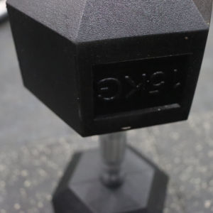 Basics Rubber Encased Exercise &amp; Fitness Hex Dumbbell, Single, <strong>Hand</strong> <strong>Weight</strong> for Strength Training - Product Image 4