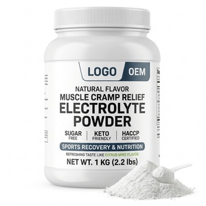 Électrolyte de récupération sportive sans sucre, saveur naturelle, pour soulager les crampes musculaires chez l'adulte, certifié HACCP, ODM, en vrac, emballage personnalisé - Product Image 1