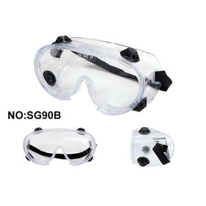 Lunettes de sécurité économiques contre les éclaboussures chimiques Cadre en PVC Lentille en polycarbonate Bandeau élastique à ventilation directe certifié CE - Product Image 4