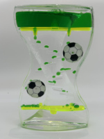 Décoration d'intérieur créative personnalisée anti-stress en acrylique, minuteur liquide en forme de ballon de football, sablier à gouttes, disponible en OEM/ODM, cadeau souvenir