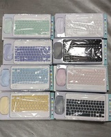 Combo de Teclado y Ratón Inalámbrico Delgado con Retroiluminación RGB, Interfaz PS/2+USB, Resistente al Agua y a Caídas, para Windows/Mac/Tablet - Pedido al por Mayor