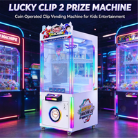 Machine de jeu à monnayeur avec 68 pinces à récompenses, équipement de divertissement avec machine à grue à pince pour poupées, jouet amusant pour enfants