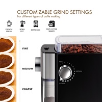 Moulin à café à meules plates avec arrêt automatique programmé, idéal pour les voyages d'affaires (double usage hôtel et maison) – Précommande, emballage personnalisé