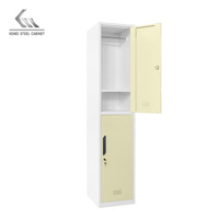 Petit casier en métal et acier à 2 portes pour adultes, armoire de rangement pour vêtements de sport