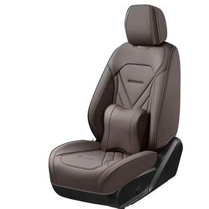 Ensemble de housses de siège de voiture TONHGHUI, 5 pièces, toutes saisons, élégant, luxueux, tout-en-un, en cuir, universel, accessoire de protection, design professionnel - Product Image 5