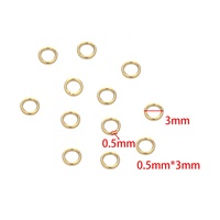 Sachet de 100 Pièces Anneaux Brisé Ouverts Connecteurs pour Bricolage de Bijoux Fournitures Acier Inoxydable Plaqué Or PVD