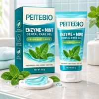 Gel dentaire à la menthe PEITEBIO avec soin enzymatique, saveur menthe fraîche pour l'hygiène buccale des animaux, haleine fraîche, soin quotidien, 120 g