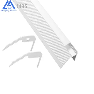 Led capa para casa de luz + tomada de plástico + clipes de montagem led perfil de escada de alumínio para faixas de led casa de luz