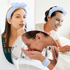 Bandeau de maquillage en molleton corail personnalisé bandeau de cheveux cosmétique pour le lavage du visage bandeaux à nœud pour la douche bandeaux en tissu éponge femmes - Product Image 5