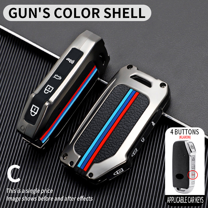 C 4 Button Klaxon Gun Metal