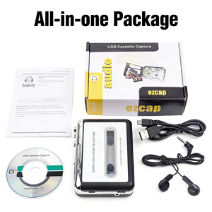 เครื่องเล่นเทปคาสเซ็ตแบบ USB พร้อมฟังก์ชั่น Auto Reverse และแปลงเสียงสเตอริโอเป็น MP3 สำหรับแปลงเทปเป็นรูปแบบดิจิทัล - Product Image 3