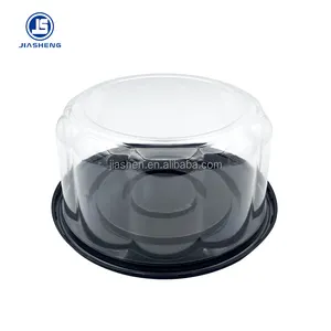 6 8 9 inç Dome temizle tek kullanımlık plastik pasta kutusu, PET şeffaf yuvarlak kek ambalajı kapaklı kutu