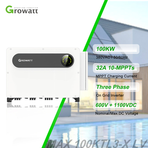 Công suất lớn growatt năng lượng mặt trời lai biến tần Max 100ktl3-x LV 100kw trên lưới năng lượng mặt trời biến tần với mô-đun wifi - Product Image 1
