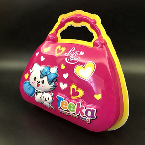 New design customized plastic candy box package for children lamination plastic bag shape packing for girls