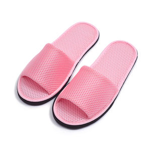 Zapatillas de tela de malla lavables reutilizables para interiores, zapatillas transpirables con punta abierta y suela de EVA - Product Image 2