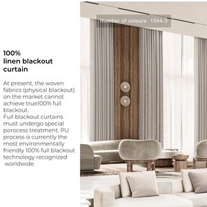 100% màn rèm vải lanh với bộ nhớ được đào tạo - Product Image 2