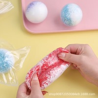 Jouet à presser en plastique, boule souple effet glace pilée, rebond lent, jouet anti-stress malléable, boule sensorielle couineuse pour 14 ans et plus