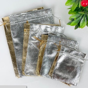 Wholesale Custom Luxury <b>Small</b> Eco-Friendly Durable Satin Jewelry <b>Bag</b> Drawstring Screen-printed logo Suitable for Gift-giving - Product Image 4