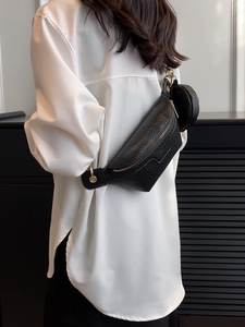 Nouveauté 2023 <span class=keywords><strong>Sac</strong></span> <span class=keywords><strong>Banane</strong></span> Luxe en Cuir PU pour <span class=keywords><strong>Femme</strong></span> – <span class=keywords><strong>Sac</strong></span> Poitrine Bandoulière Tendance - Product Image 3