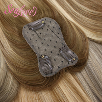 Perruques en cheveux humains Remy 100% avec franges colorées, 10 pouces, base fine en peau, avec franges frontales pour femme