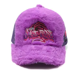 Hot Sell High Quality Embroidery Rabbit Plush Velvet Trucker Hats