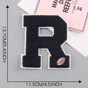 Parche de fútbol grande bordado deportivo de oso, parches de letras bordadas personalizadas de hierro para ropa - Product Image 4