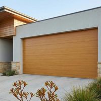 Puerta de Garaje Seccional de Aluminio Negra Moderna Personalizada, Puerta de Garaje Automática Residencial con Ventanas de Rejilla