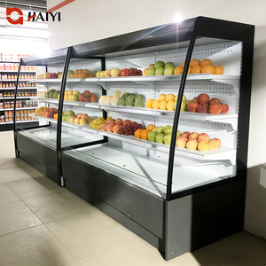 Vitrine Réfrigérée Commerciale Verticale Ouverte pour Supermarché, Réfrigérateur à Air en Acier Inoxydable avec Étagères Ajustables pour Légumes - Product Image 1