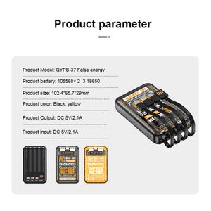 Nuevo Mini Power Bank con Logotipo Personalizado, 10000 mAh, Cable Integrado, Linterna LED, Cargador Portátil para Teléfono, Carga Rápida - Product Image 4