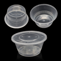 Bol en plastique jetable transparent rond avec couvercle pour pique-nique, restauration, préparation de repas au bureau, emballage alimentaire à emporter – Vente en gros