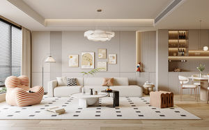 أثاث غرفة معيشة حديث من الخشب الصلب من JINGSHUN، خزائن جانبية للأريكة، سعة تخزين كبيرة، تخصيص للمنزل بأكمله - Product Image 6