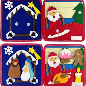 Giocattoli Montessori all'Ingrosso, Libro delle Attività Educativo a Tema Natalizio con <span class=keywords><strong>Babbo</strong></span> Natale, Regali per Bambini e Bambine - Product Image 2