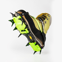 Crampons de marche sur glace et neige BRS-S1A, fabriqués sur mesure en Chine, antidérapants, à sangle intégrale, en acier au manganèse et TPU, 14 dents, pour l'escalade