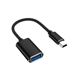 Kabel OTG USB Mini untuk Kamera Digital, Kabel Adaptor Jantan, Kabel USB Wanita Ke Mini USB B 5 Pin UNTUK Kamera Digital