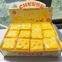 Jouet Squishy en PU réaliste en forme de fromage, à remontée lente, en mousse souple, anti-stress, pour enfants de 14 ans et plus, cadeau