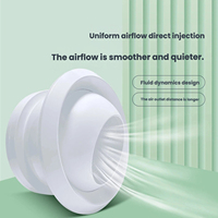 Diffuseur sphérique moderne en ABS à jet réglable, buse d'évacuation d'air frais, pour climatisation centrale, vente directe usine