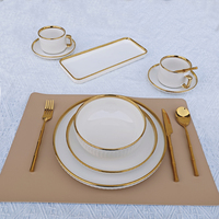 Service de Table en Céramique Royal de Haute Qualité, Phnom Penh Nordique Mat Blanc, pour Cuisine, Restaurant et Fête, Décorations de Table