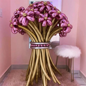 Металлические латексные Длинные Волшебные воздушные шары 260, красочный плетеный воздушный шар «сделай сам» для моделирования, декор для дня рождения, свадьбы, вечеринки, детские игрушки - Product Image 4