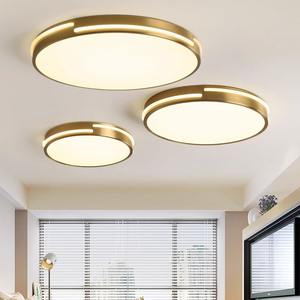 Plafonnier LED Minimaliste Moderne Ultra-Fin en Cuivre Pur pour Salon Chambre Balcon Style Nordique - Product Image 1
