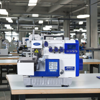 Machine à coudre surjeteuse industrielle à entraînement direct JUKKY 747DP avec pied marcheur, conception à plateau plat, usage domestique, haute vitesse, nouvelle
