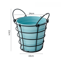 Support de fleurs en métal multicolore Evergreenwrap, support de plantes suspendues pour balcon, plantes succulentes et plantes vertes