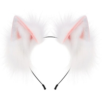 Serre-tête en peluche pour cosplay, oreilles de chat, oreilles de loup, oreilles de renard, en fausse fourrure, style anime, adorables