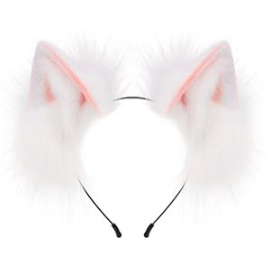 Головной убор аниме плюшевый Косплей кошачьи уши прекрасный искусственный мех Волк уши лиса повязка на голову кошачьи уши повязка на голову - Product Image 5