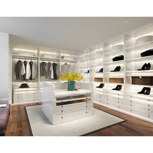 Armadio Cabina Moderno su Misura, Set di Guardaroba con Ampio Spazio di Archiviazione in PVC Bianco e MDF <span class=keywords><strong>per</strong></span> Camera da Letto - Product Image 3