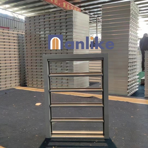 मच्छरदानी के साथ अमेरिकी आंतरिक एल्यूमिनियम फ्रेम हैंड क्रैंक आंतरिक लौवर जलौसी टेम्पर्ड ग्लास विंडोज़ के समान - Product Image 2