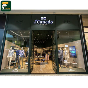 Exhibidor de Ropa de Lujo para Minoristas, Mueble de Presentación de Prendas con Estantes de Vidrio, Unidad de Exhibición Comercial - Product Image 4