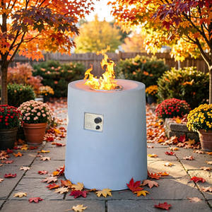 CHARM GARDEN Choix de l'architect – <span class=keywords><strong>Table</strong></span> de foyer au gaz en béton moderne – Brasero extérieur portable 65000 BTU, finition polie - Product Image 2