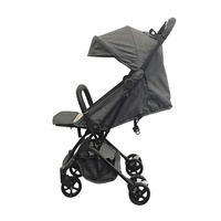 Poussette légère en alliage d'aluminium pliable compacte avec capote, panier de rangement et inclinaison multi-positions pour bébé