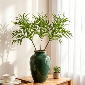Plante artificielle en soie, feuille de saule, branche unique, haute simulation, ornements et décorations - Product Image 4